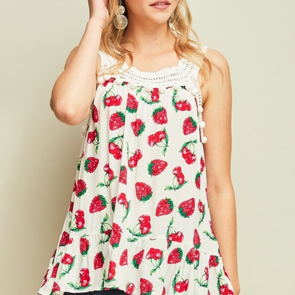 Strawberry Ruffle Top - Picture 5 of 6